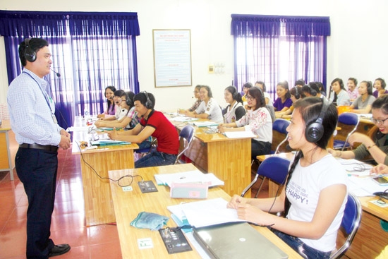 Trường ĐH Phạm Văn Đồng từng bước chuẩn hóa khâu đào tạo giáo viên tiếng Anh.        Ảnh: PH.LÝ
