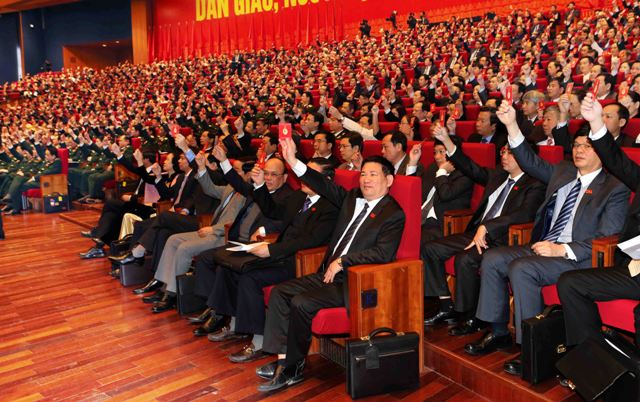 Các đại biểu dự phiên trù bị Đại hội Đảng toàn quốc lần thứ XII. Ảnh: TTXVN