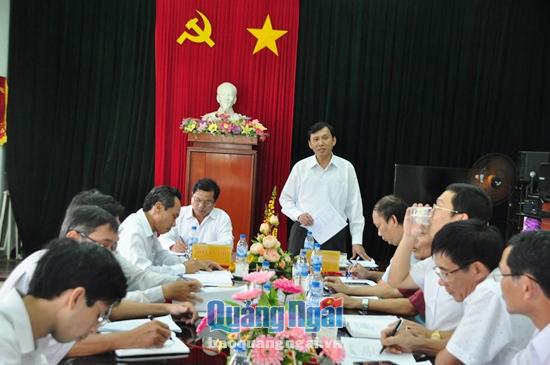 Phó Chủ tịch UBND tỉnh Phạm Trường Thọ phát biểu chỉ đạo tại buổi làm việc