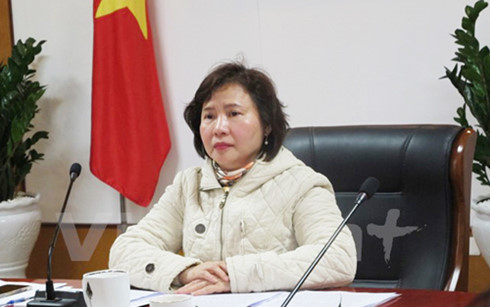 Thứ trưởng Bộ Công thương Hồ Thị Kim Thoa. (Ảnh: Vietnam+)
