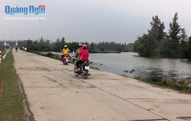 Đập tràn đoạn nối xã Tịnh Khê với Tịnh Hòa, TP.Quảng Ngãi sẽ được mở rộng từ 5m lên 9m