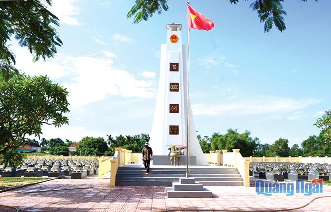 Nghĩa trang liệt sĩ xã Tịnh Sơn được trùng tu, nâng cấp từ sự vận động, quyên góp của những tấm lòng xa quê.