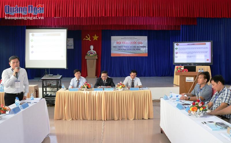 Phó Bí thư Tỉnh ủy Trần Văn Minh phát biểu tại hội thảo.