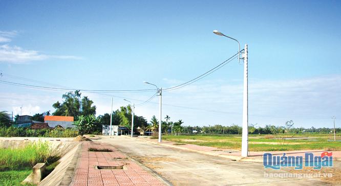  Một góc khu TĐC thuộc xã Phổ Thuận (Đức Phổ).