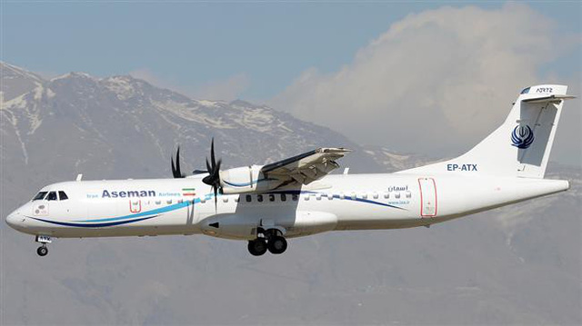 Một chiếc ATR 72-500 của hãng hàng không Aseman Airlines (Ảnh: PressTV)