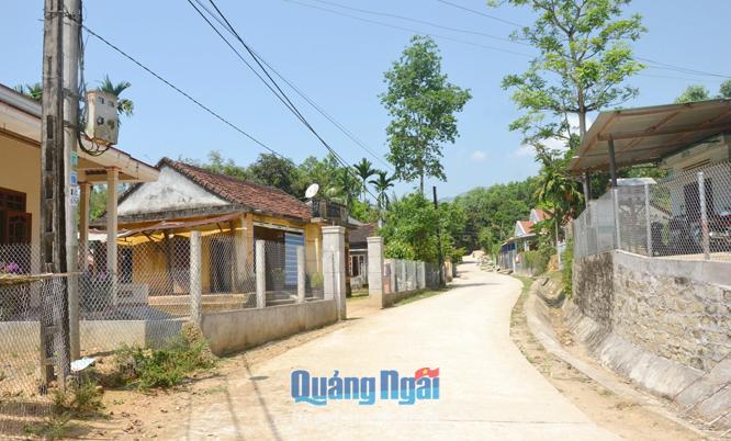 Xã Sơn Thành là địa phương đầu tiên của huyện Sơn Hà hoàn thiện tiêu chí về giao thông.