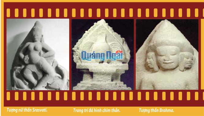  Một số hiện vật tìm thấy từ tháp Chánh Lộ hiện trưng bày tại Bảo tàng Điêu khắc Chăm- Đà Nẵng.