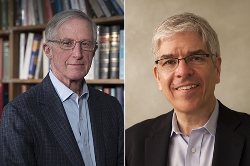 Ông William Nordhaus (trái) và ông Paul Romer - hai chủ nhân giải Nobel Kinh tế 2018.