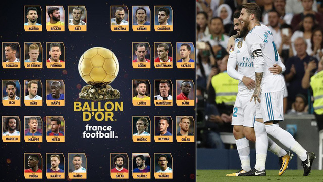  Real Madrid áp đảo trong danh sách QBV 2018