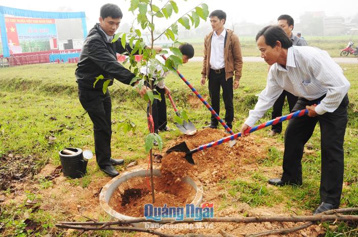 Hoạt động trồng cây xanh hằng năm được các đơn vị thực hiện thường xuyên đã góp phần tăng diện tích mảng xanh cho đô thị Quảng Ngãi.