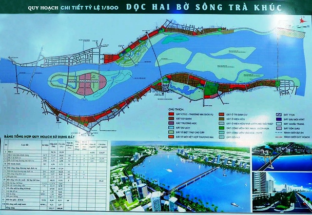 Sơ đồ Quy hoạch chi tiết tỷ lệ 1/500 dọc hai bờ sông Trà Khúc