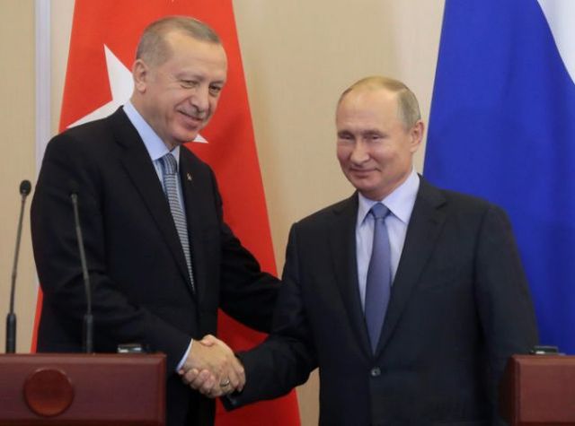Tổng thống Nga Vladimir Putin và người đồng cấp Thổ Nhĩ Kỳ Recep Tayyip Erdogan (Ảnh: Reuters)