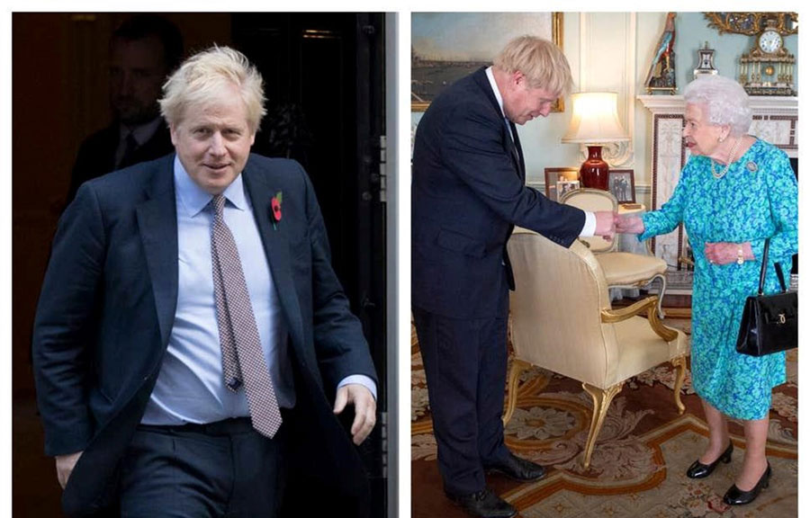 Thủ tướng Boris Johnson và Nữ hoàng Elizabeth. (Nguồn: standard.co.uk)
