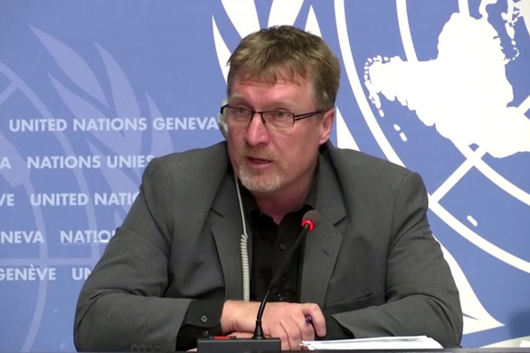 Người phát ngôn Tổ chức Y tế thế giới (WHO), Christian Lindmeier - Ảnh chụp màn hình