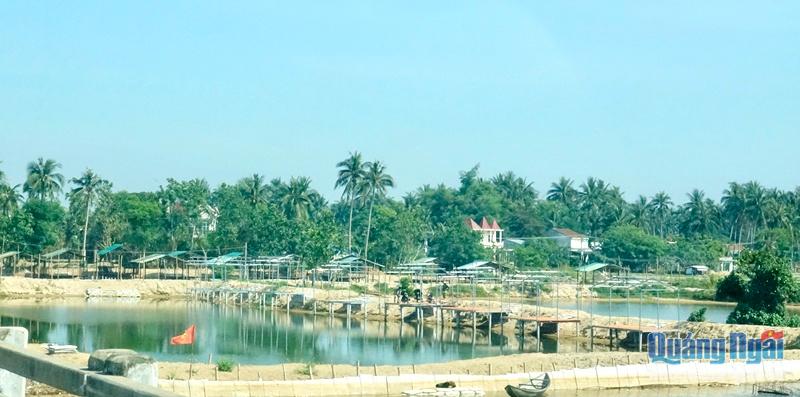 Hồ nuôi tôm và hàng quán mọc lên khá nhiều dọc ven sông Phú Thọ