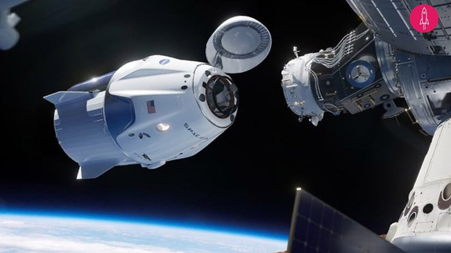 Tàu vũ trụ SpaceX Dragon lắp ghép với Trạm vũ trụ quốc tế (ISS) (Nguồn: YouTube)