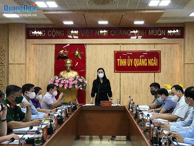 Ủy viên Trung ương Đảng, Bí thư Tỉnh ủy, Chủ tịch HĐND tỉnh Bùi Thị Quỳnh Vân làm Trưởng Ban Chỉ đạo