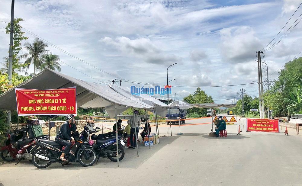 KCN Quảng Phú đang được phong tỏa để phòng, chống dịch Covid-19