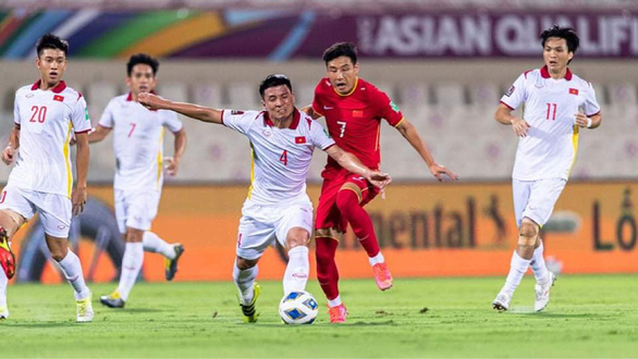 Tuyển Việt Nam để thua Trung Quốc 2-3 ở lượt trận thứ 3 vòng loại World Cup 2022 khu vực châu Á - Ảnh: VFF