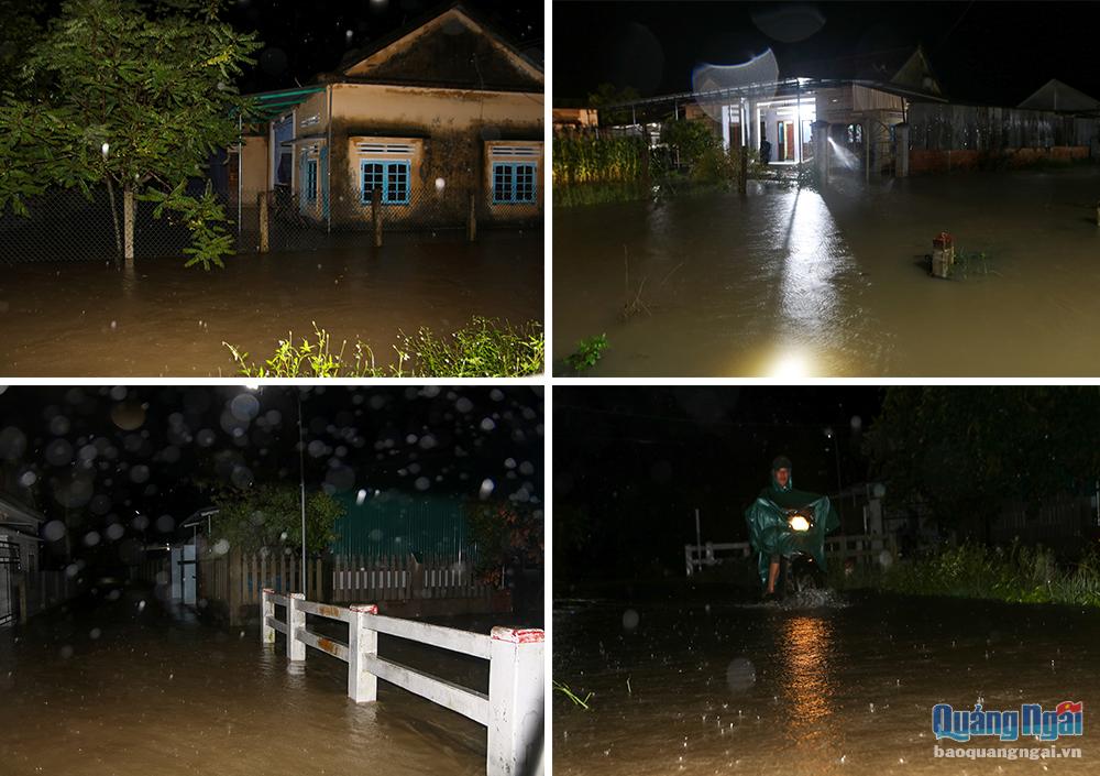 Nước sông Trà Câu đã vượt mức báo động 3 khiến nhiều nhà dân vùng hạ lưu sông bị ngập cục bộ