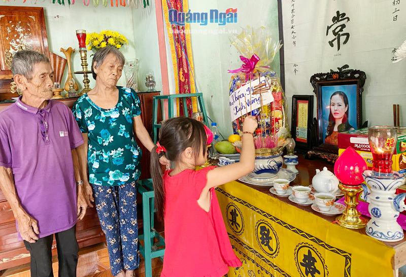 Chị Huỳnh Thị Ngọc Bích ra đi đã để lại nhiều trống vắng trong gia đình.
