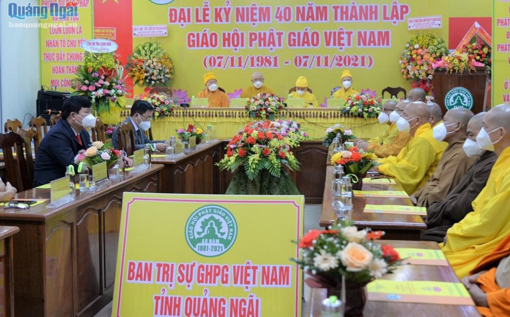 Quang cảnh Đại lễ kỷ niệm 40 năm thành lập GHPG Việt Nam ở điểm cầu Quảng Ngãi