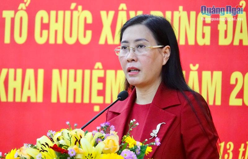 Ủy viên Trung ương Đảng, Bí thư Tỉnh ủy, Chủ tịch HĐND tỉnh Bùi Thị Quỳnh Vân phát biểu chỉ đạo hội nghị