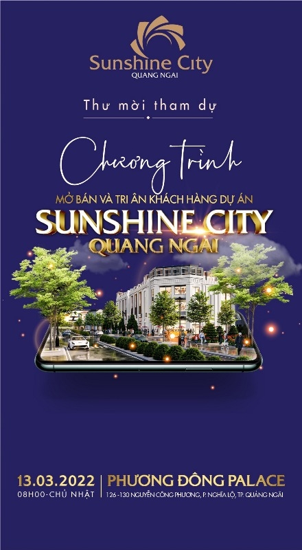 Chờ đón sự kiện mở bán và tri ân khách hàng dự án Sunshine City Quảng Ngãi