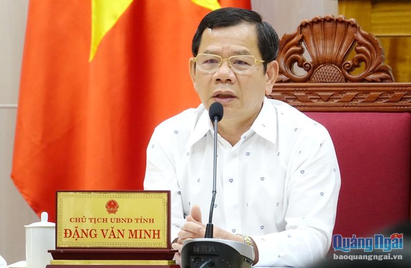 Chủ tịch UBND tỉnh Đặng Văn Minh phát biểu tại buổi làm việc