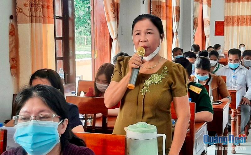 Đoàn ĐBQH tỉnh tiếp xúc cử tri tại huyện Sơn Tịnh và Minh Long