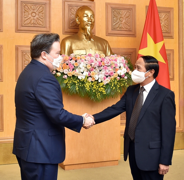 Phó Thủ tướng Lê Văn Thành tiếp Đại sứ Hoa Kỳ tại Việt Nam - Ảnh VGP/Đức Tuân