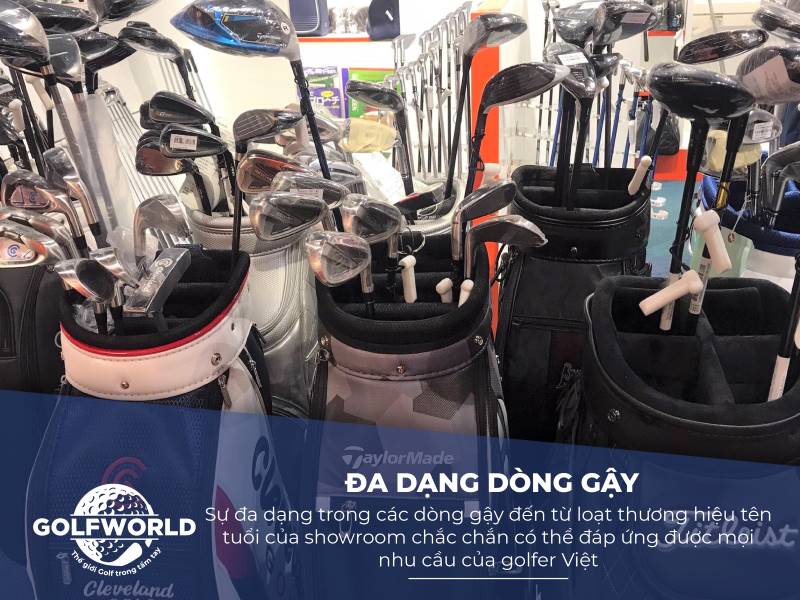 Golfworld có đa dạng các dòng sản phẩm gậy golf từ Châu Âu và Mỹ