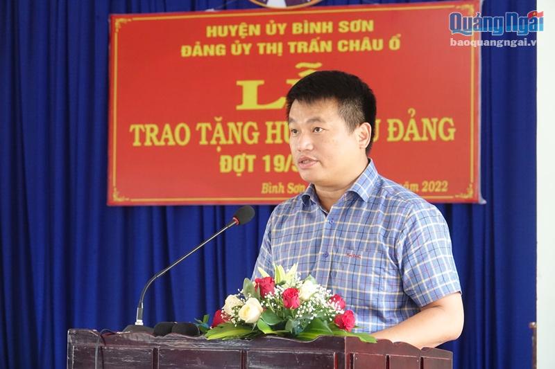 Phó Bí thư Thường trực Tỉnh ủy, Trưởng đoàn ĐBQH tỉnh Đặng Ngọc Huy phát biểu tại buổi lễ.