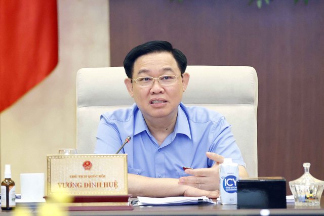 Chủ tịch Quốc hội Vương Đình Huệ: Cần cụ thể hoá các số liệu trong báo cáo giám sát - Ảnh: VGP/Lê Sơn