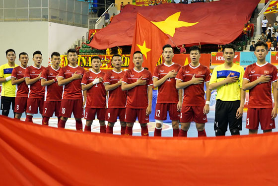 Đội tuyển futsal Việt Nam sẵn sàng bước vào hành trình tại AFC Futsal Asian Cup 2022 .(Ảnh: NGỌC LINH)