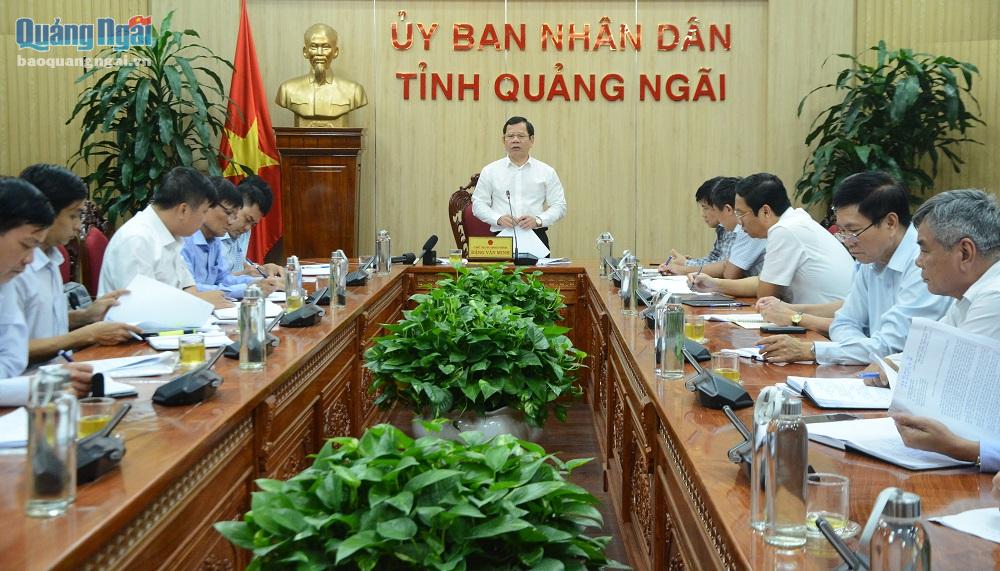 Chủ tịch UBND tỉnh Đặng Văn Minh làm việc với Công ty TNHH MTV Khai thác công trình thủy lợi Quảng Ngãi