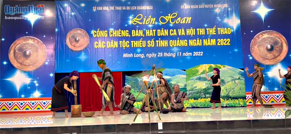 Liên hoan cồng chiêng, đàn hát dân ca tỉnh Quảng Ngãi năm 2022