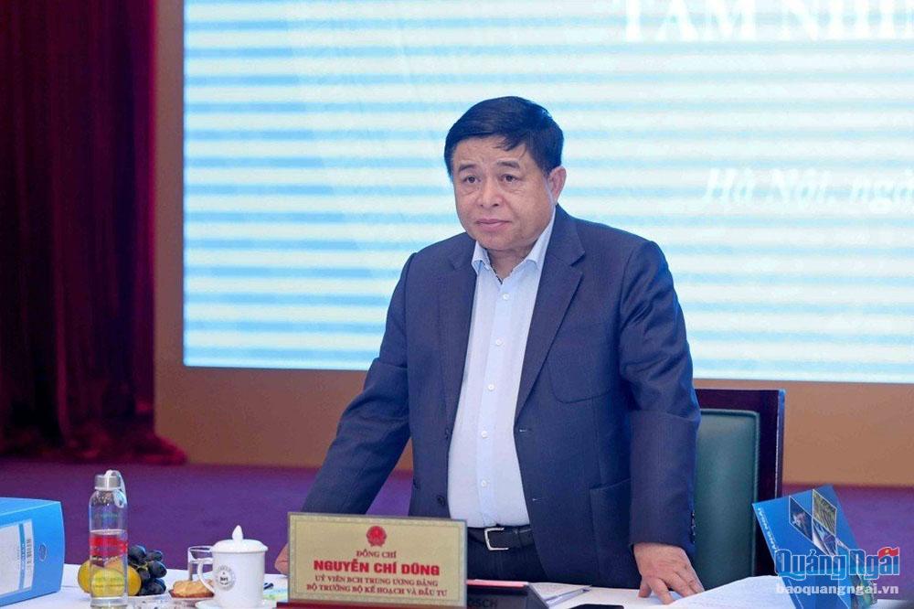 Bộ trưởng Bộ KH&ĐT Nguyễn Chí Dũng phát biểu tại hội nghị.