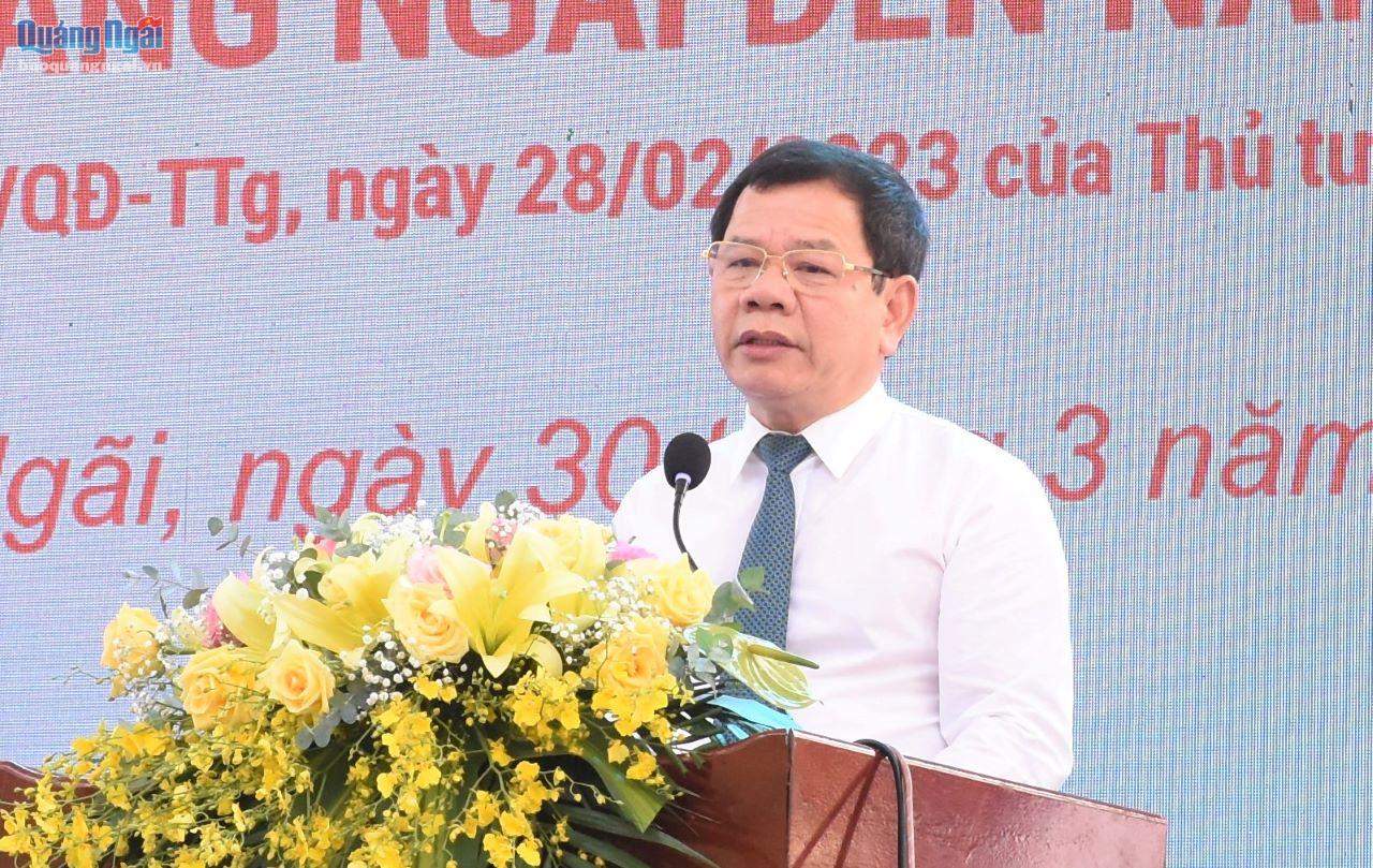 Chủ tịch UBND tỉnh Đặng Văn Minh phát biểu tại lễ công bố.