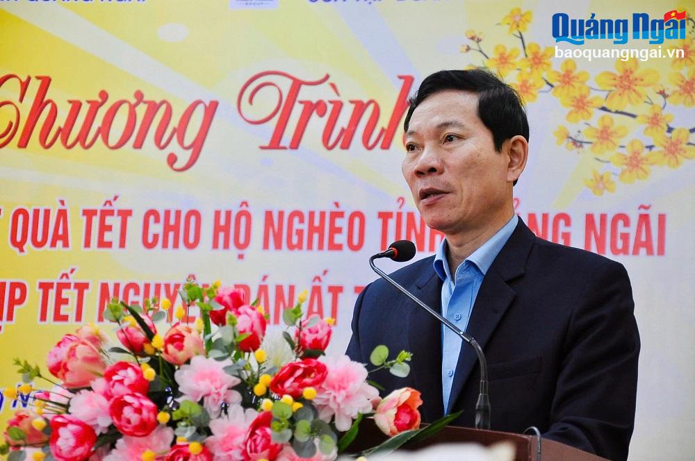 Trưởng ban Dân vận Tỉnh ủy, Chủ tịch Ủy ban MTTQ Việt Nam tỉnh Võ Thanh An phát biểu tại chương trình.