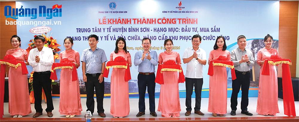 Khánh thành khu phục hồi chức năng thuộc Trung tâm Y tế huyện Bình Sơn, do BSR tài trợ.     