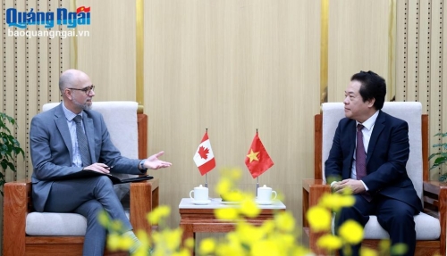 Phó Chủ tịch UBND tỉnh Võ Phiên tiếp Đại sứ đặc mệnh toàn quyền Canada tại Việt Nam