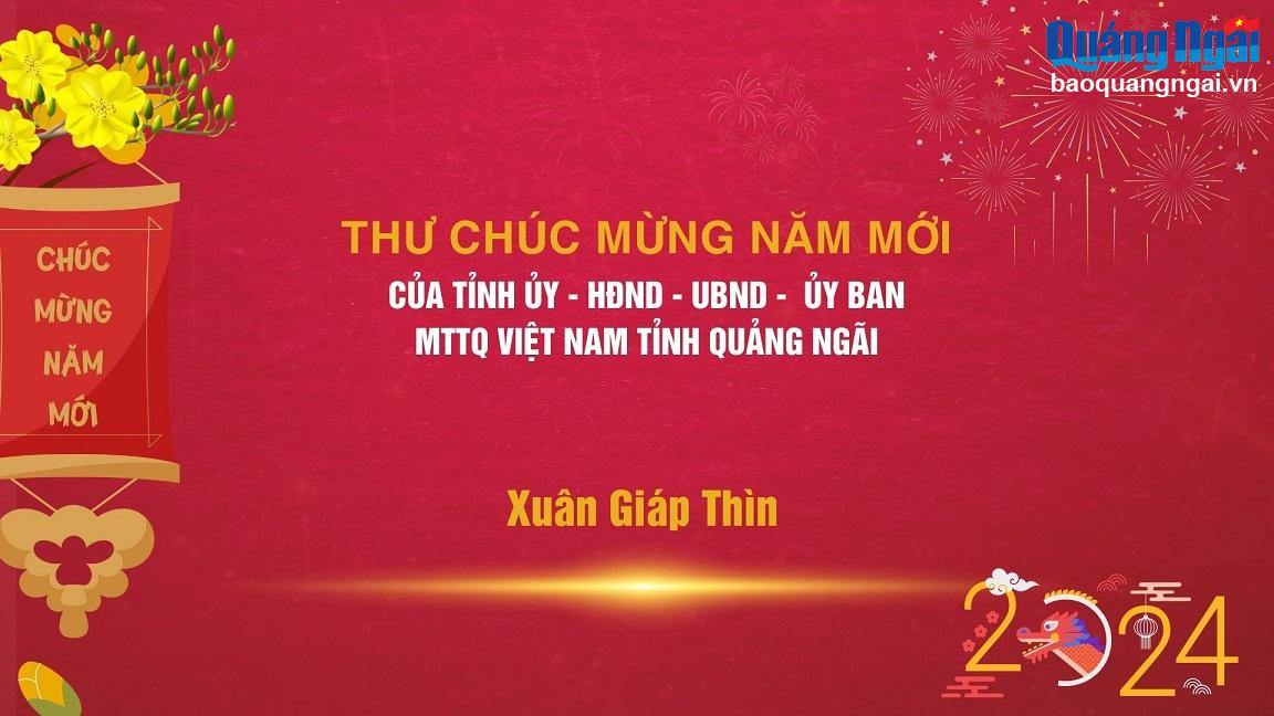 Video: Thư chúc mừng năm mới của Tỉnh ủy, Hội đồng nhân dân, Ủy ban nhân dân, Ủy ban Mặt trận Tổ quốc Việt Nam tỉnh