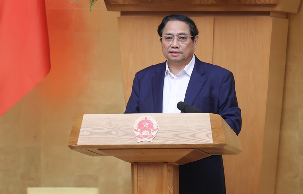 Thủ tướng Chính phủ Phạm Minh Chính cho biết, hoàn thiện thể chế là một trong 3 đột phá chiến lược được Đảng, Nhà nước quan tâm đặc biệt, lãnh đạo, chỉ đạo, tập trung đầu tư xây dựng, hoàn thiện - Ảnh: VGP/Nhật Bắc