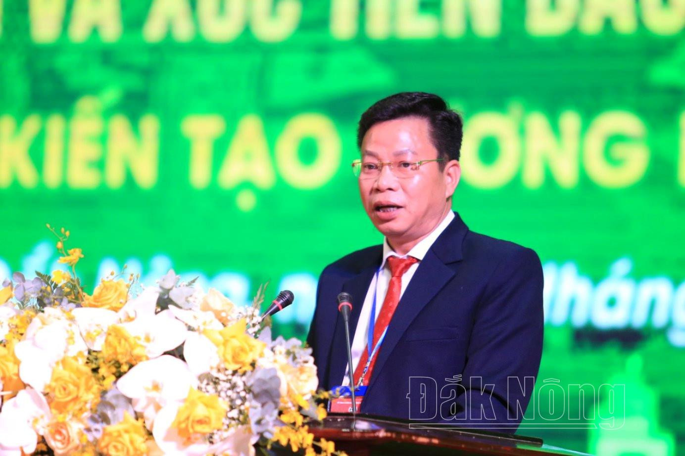 Đồng chí Lưu Văn Trung, Phó Bí thư Tỉnh ủy, Chủ tịch HĐND tỉnh Đắk Nông tham dự hội nghị.