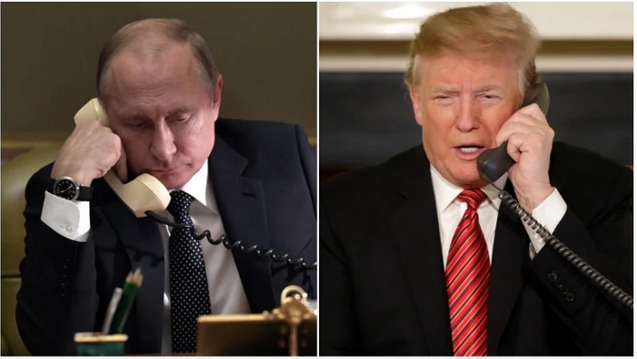 Tổng thống Nga Vladimir Putin (phải) và Tổng thống Mỹ Donald Trump. Ảnh: Sputnik/Getty Images/TTXVN