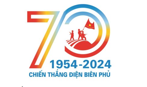 Mẫu biểu trưng (logo) Kỷ niệm 70 năm Chiến thắng Điện Biên Phủ.