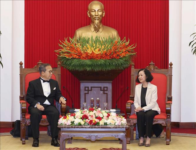 Đại sứ Yamada Takio bày tỏ vui mừng trước những bước phát triển tốt đẹp, vượt bậc của quan hệ Việt Nam - Nhật Bản trên nhiều lĩnh vực. Ảnh TTXVN