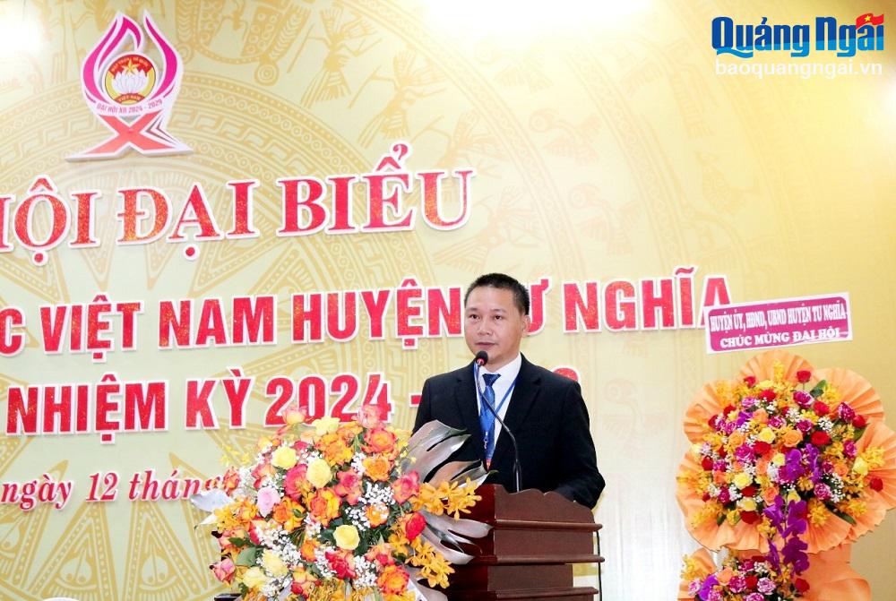 Ông Đỗ Ngọc Tây tái đắc cử chức danh Chủ tịch Ủy ban MTTQ Việt Nam huyện Tư Nghĩa. 