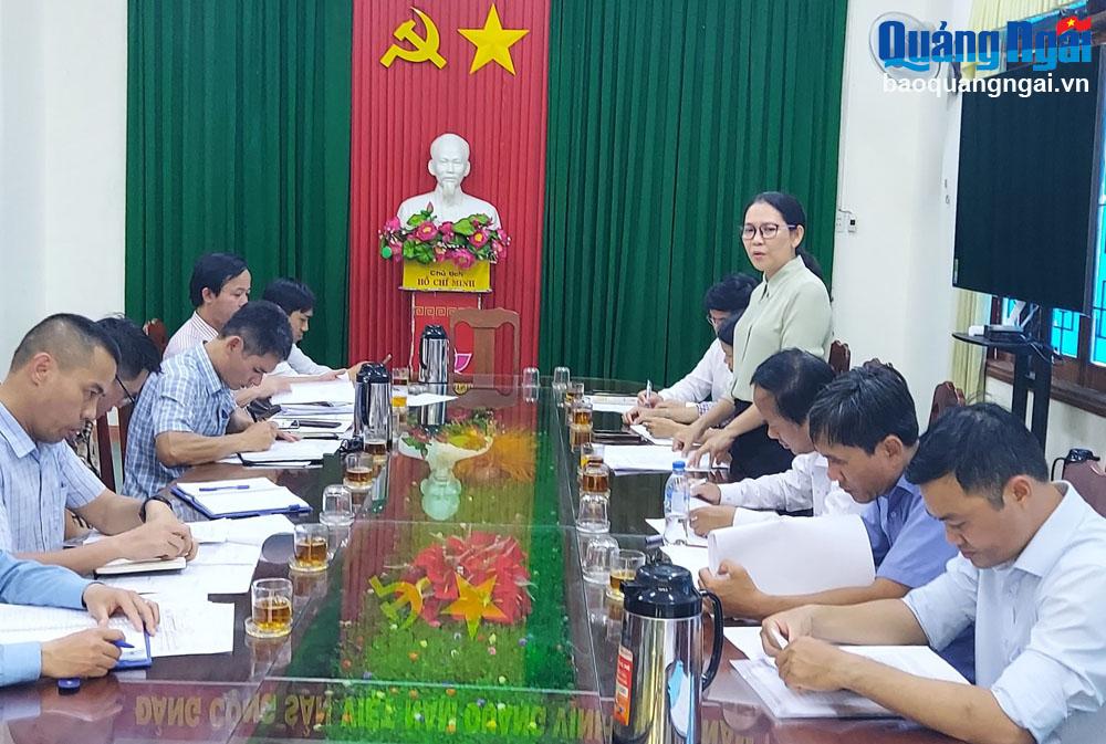 Phó Trưởng đoàn chuyên trách Đoàn ĐBQH tỉnh Huỳnh Thị Ánh Sương phát biểu tại buổi làm việc.